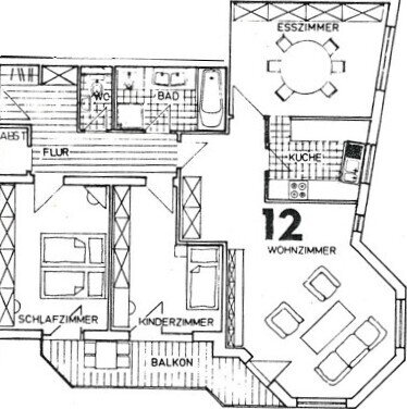 Sanierungsbedürftige 3-Zimmer-Wohnung mit Balkon in absolut ruhiger Lage zu verkaufen