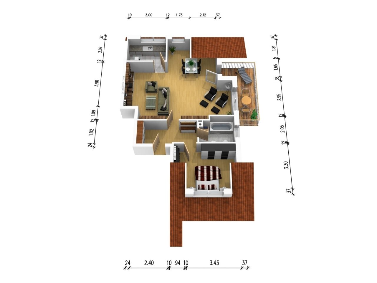 Grundriss 3 D